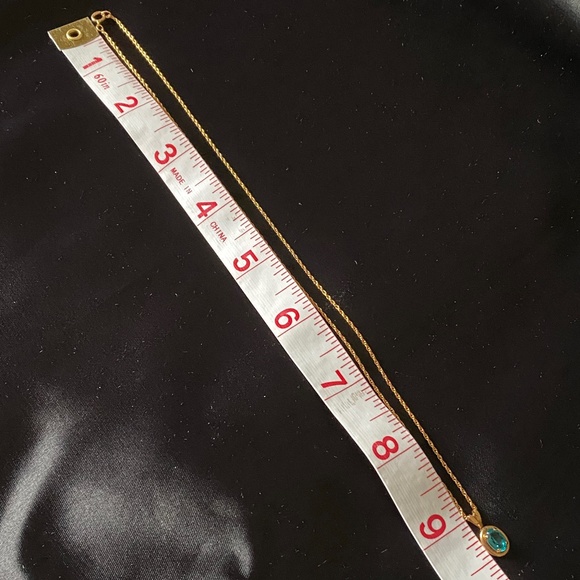 Van Dell I Blue Zircon 14KT Gold Overlay Necklace - Picture 8 of 16